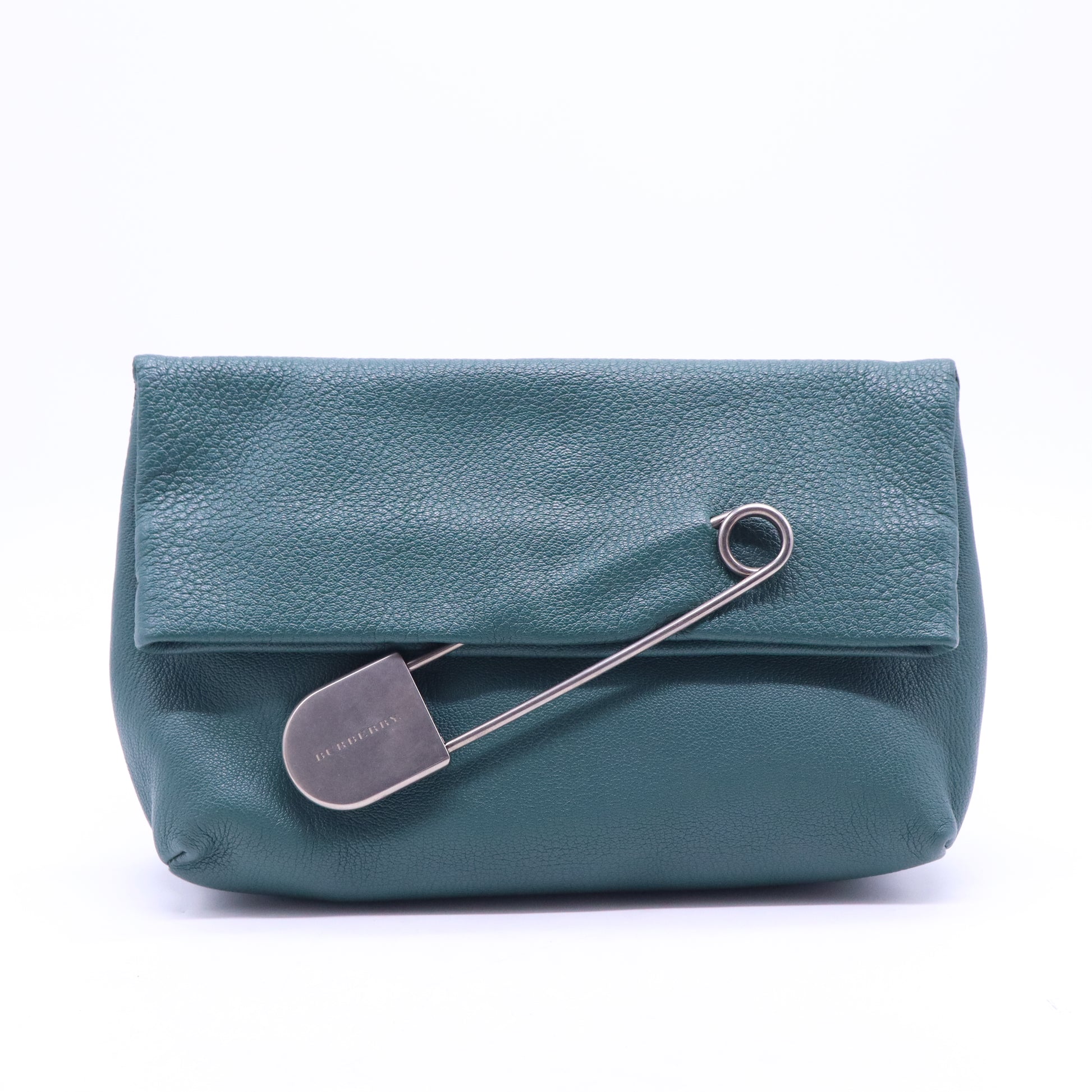 Burberry  Leather Safety Pin Clutch B21551