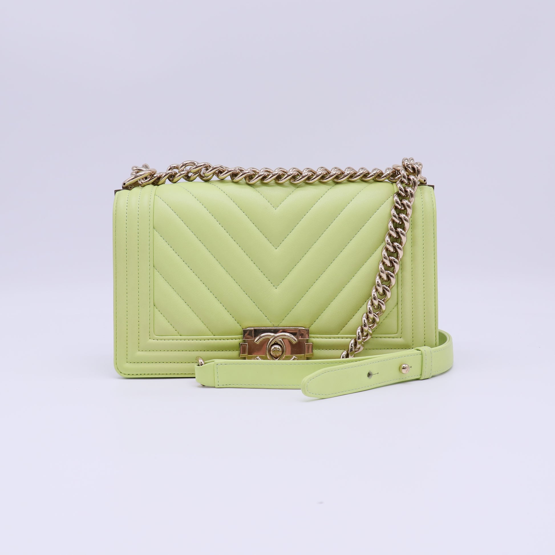 Chanel Chevron Quilted Medium Boy Flap Bag B22239