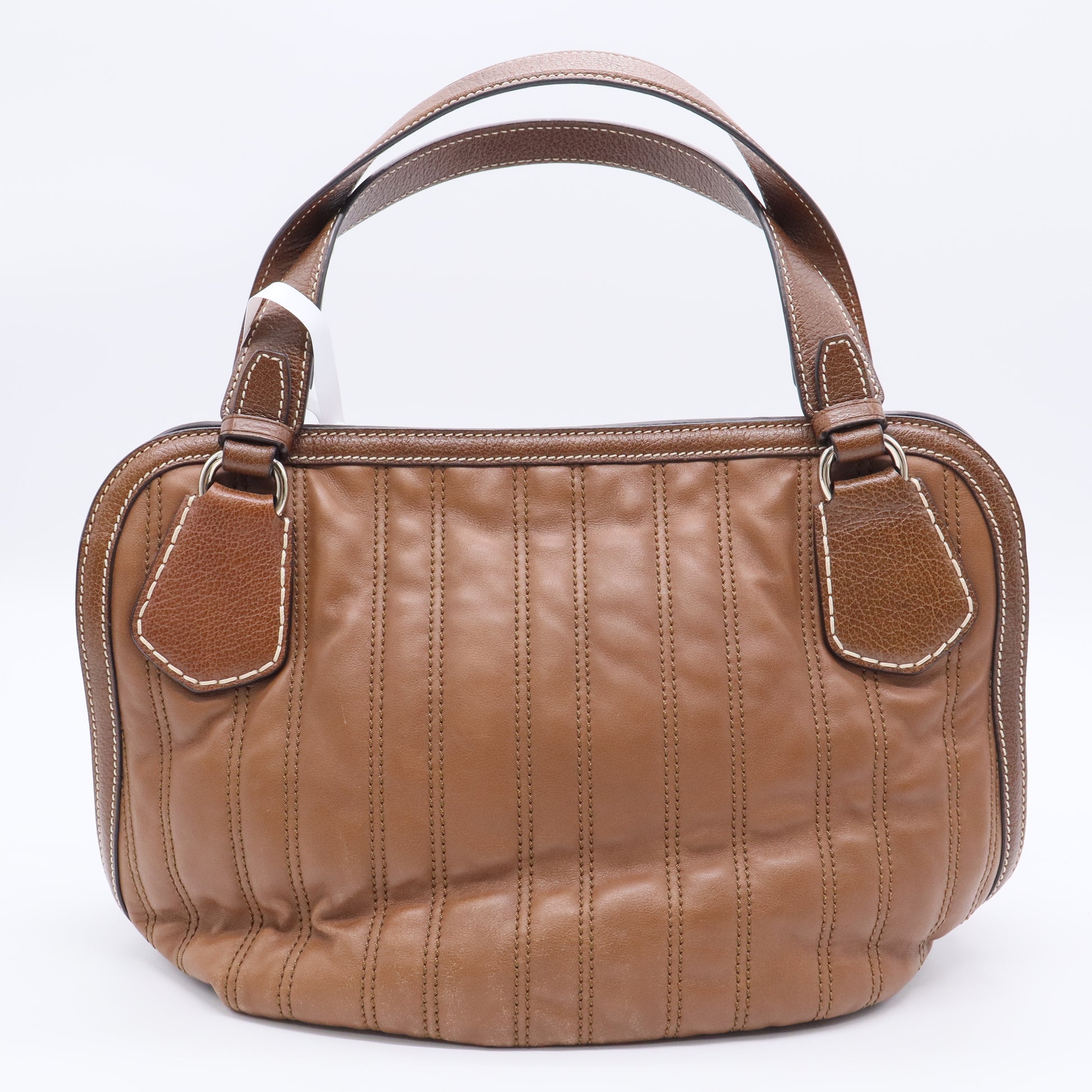 Brown Quilted Calfskin Bittersweet Bag  B20602