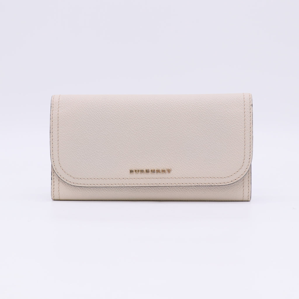 Burberry Dusty Pink Grained Leather Kenton Continental Wallet W22812