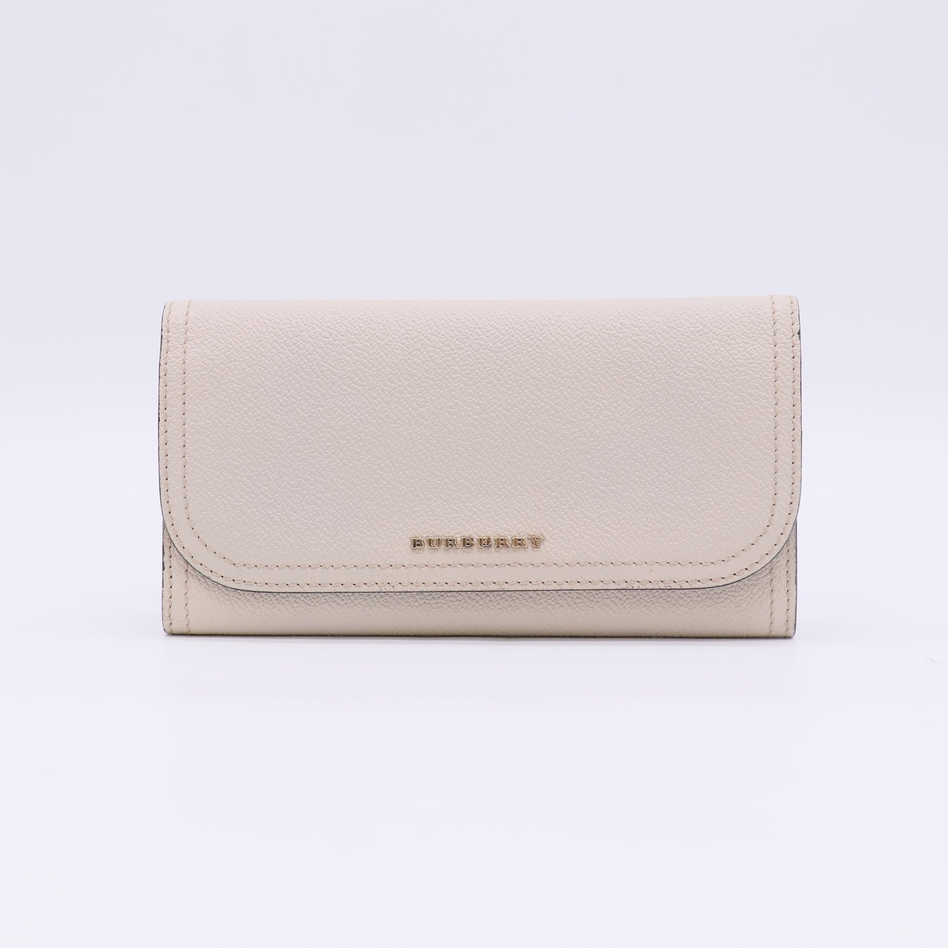 Burberry Dusty Pink Grained Leather Kenton Continental Wallet W22812