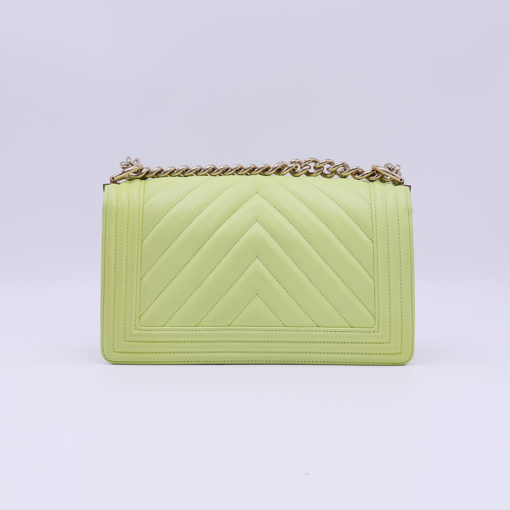 Chanel Chevron Quilted Medium Boy Flap Bag B22239