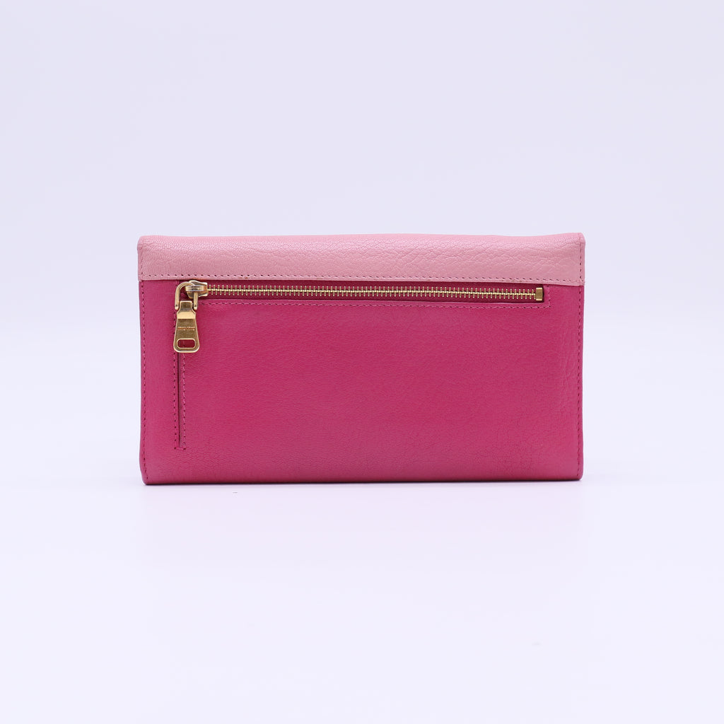 Miu Miu Madras Bicolor Leather Envelope Long Wallet W22148