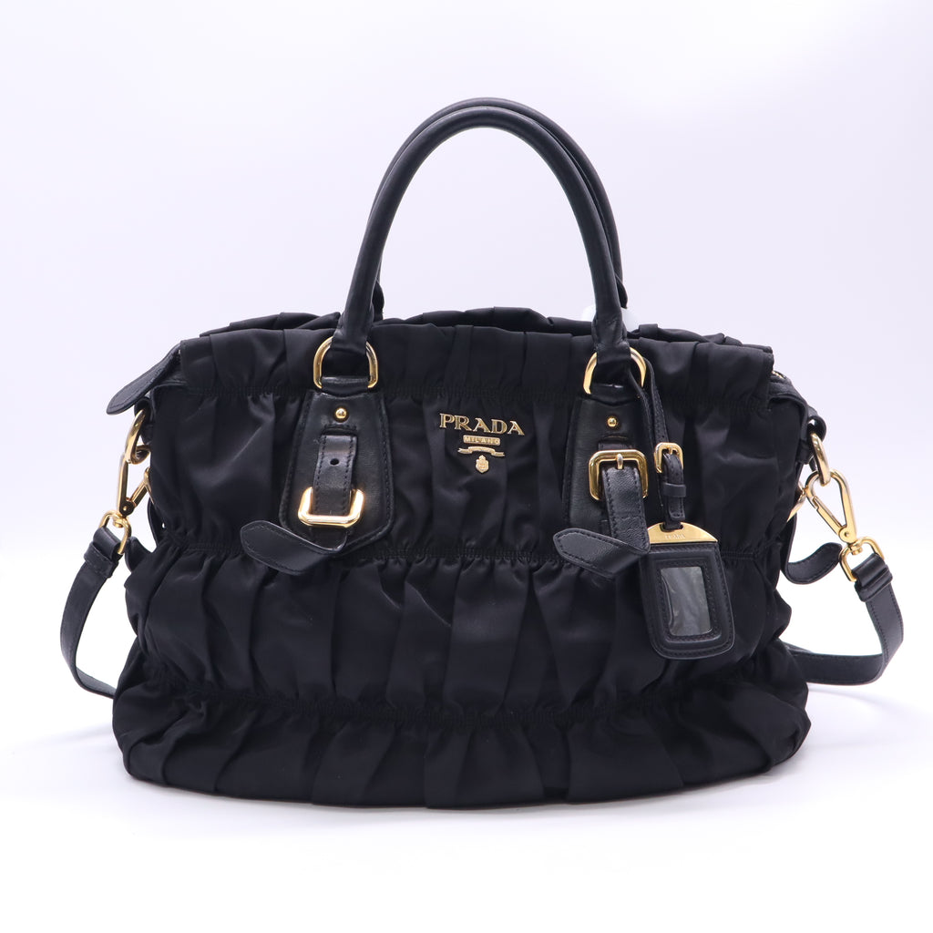 Prada Tessuto Gaufre Shopping Tote Bag twins B23554