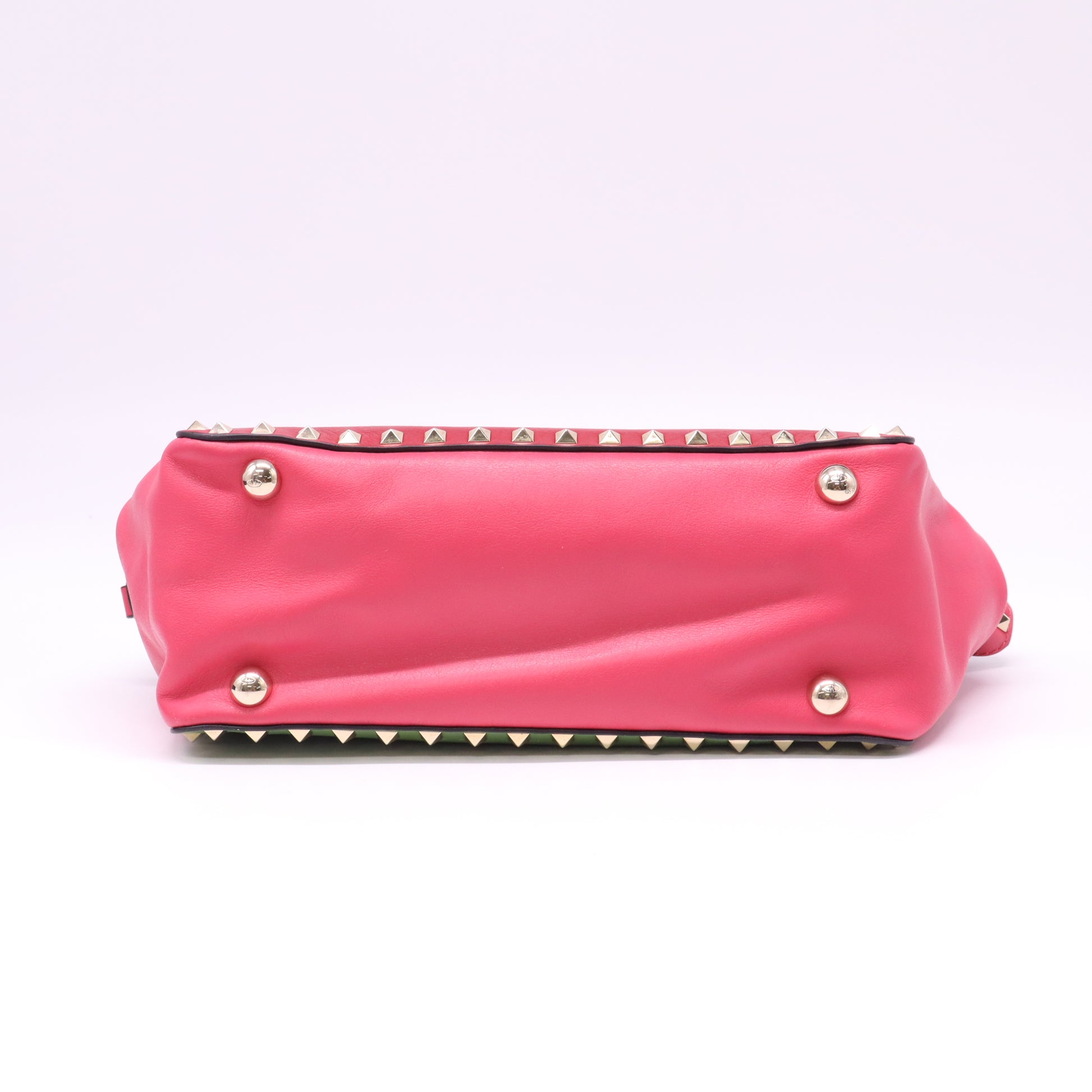 Valentino Garavani Rockstud Colorblock Tri-Color Trapeze Tote Bag B21410