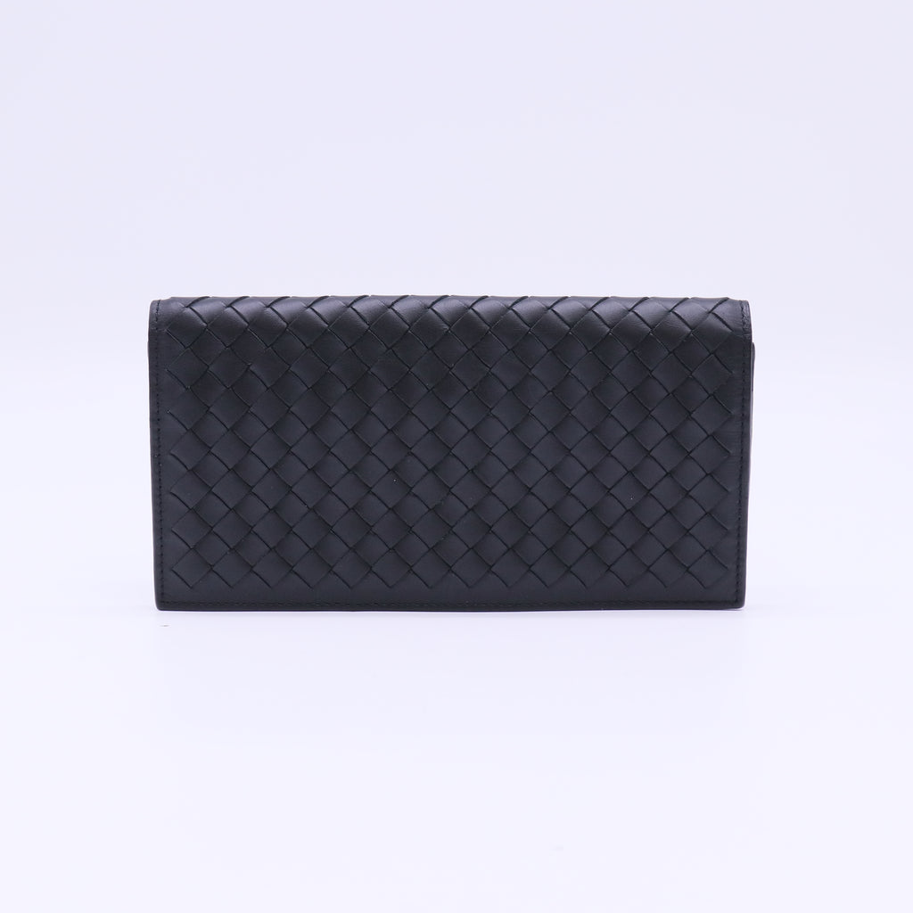 Bottega Veneta Intrecciato Continental Flap Wallet W22149