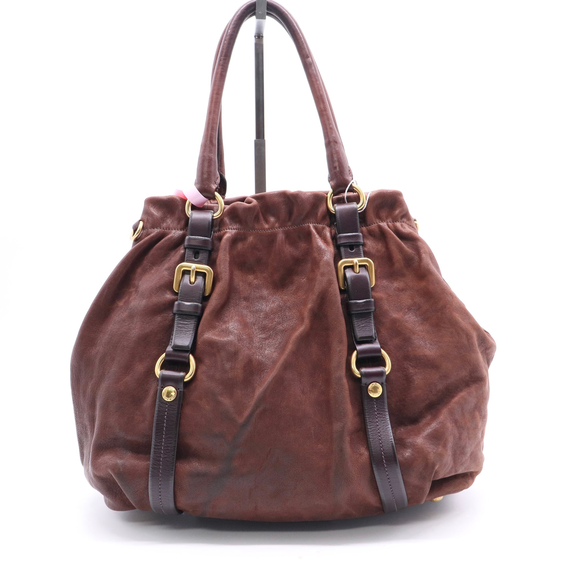 Brown Leather Handbag Twins