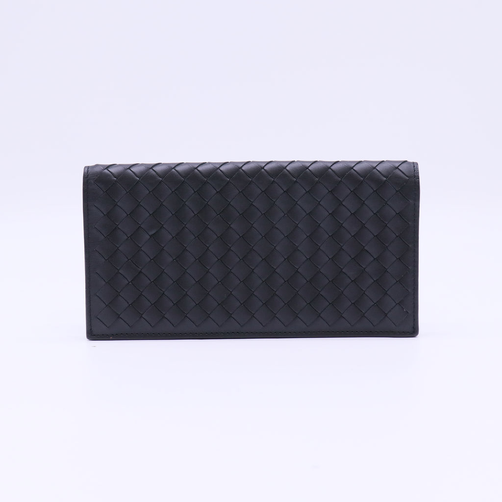 Bottega Veneta Intrecciato Continental Flap Wallet W22149