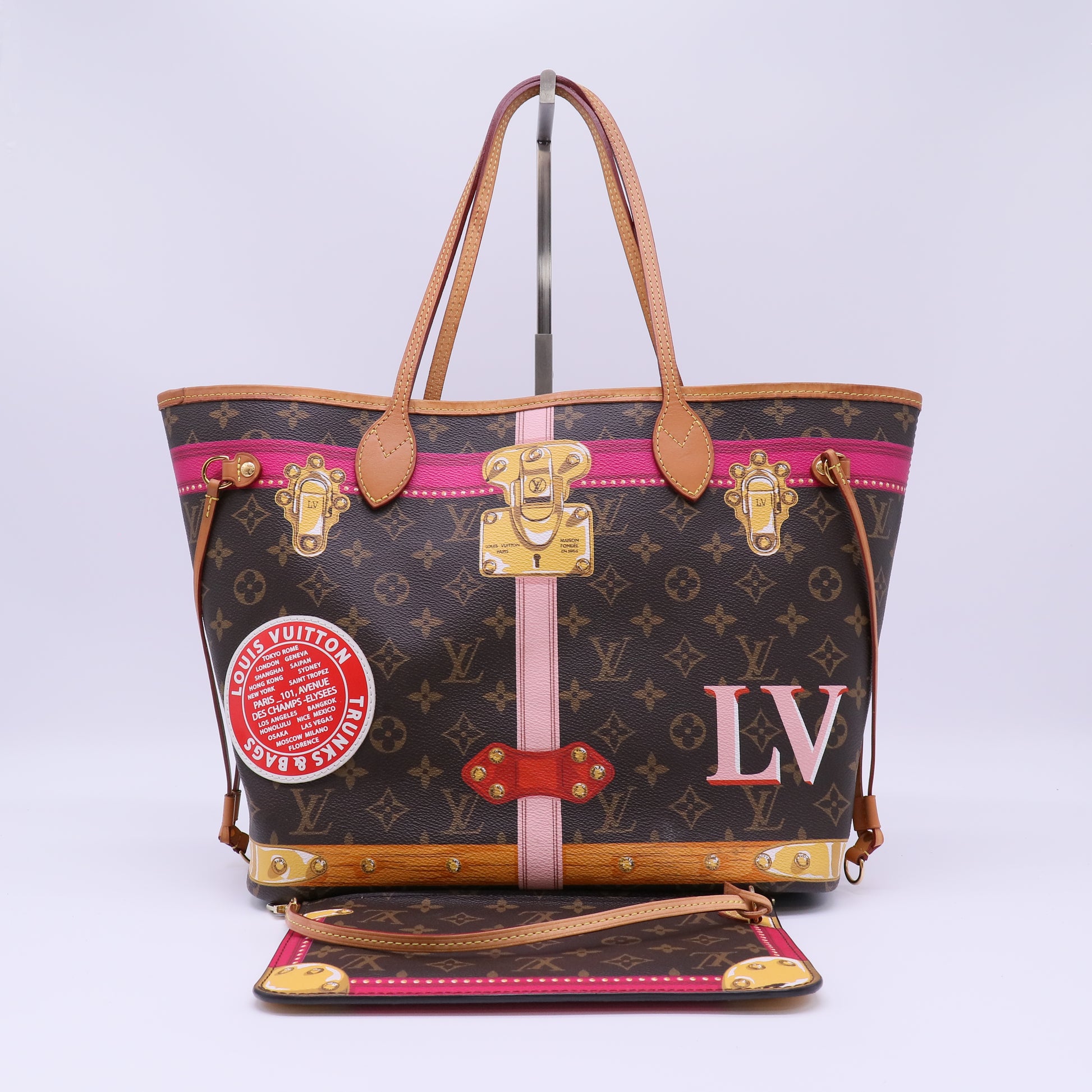 Louis Vuitton 2018 Limited Edition Summer Trunks Neverfull MM Tote Bag B22455