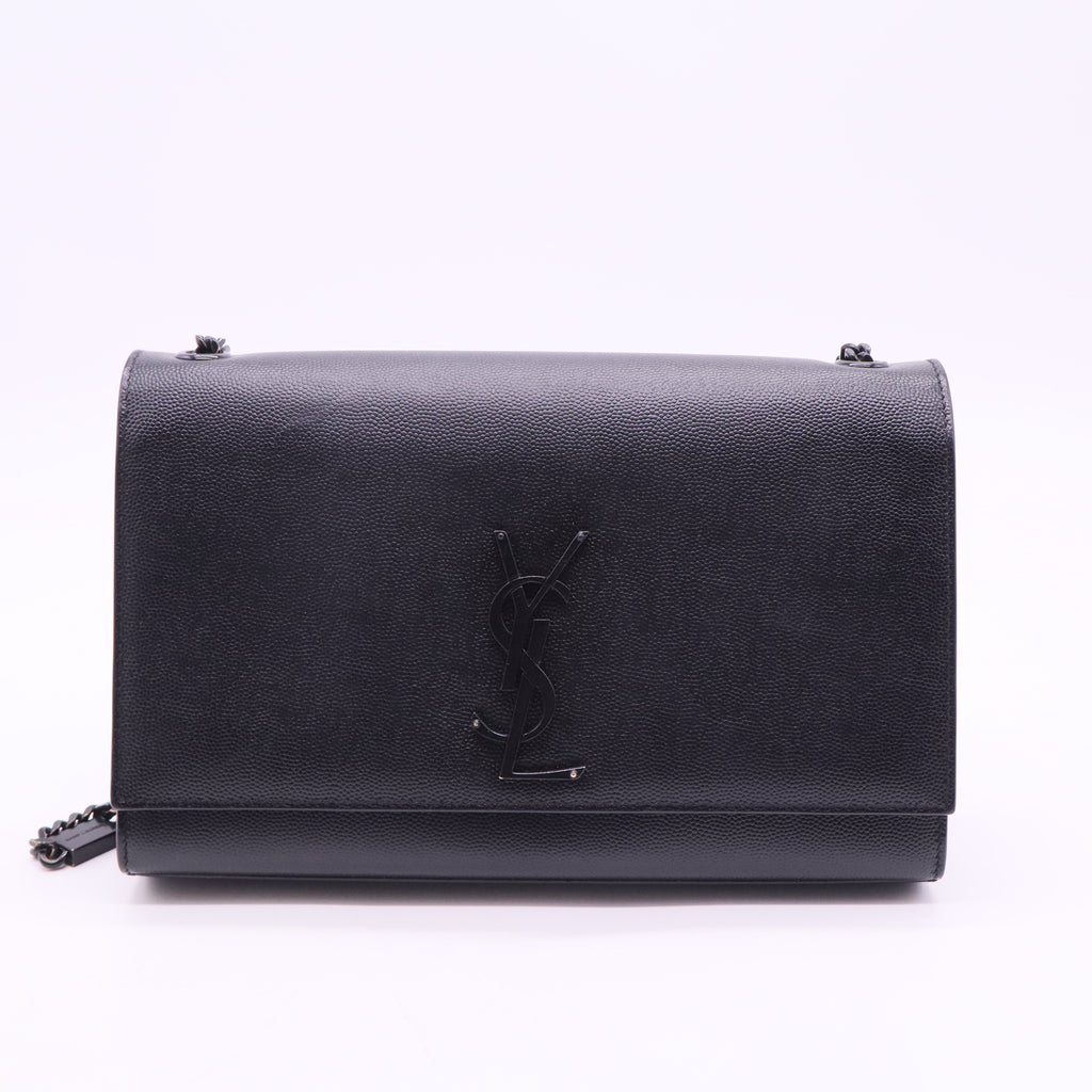 Classic Monogram Crossbody Bag Grainy Leather Medium Twins