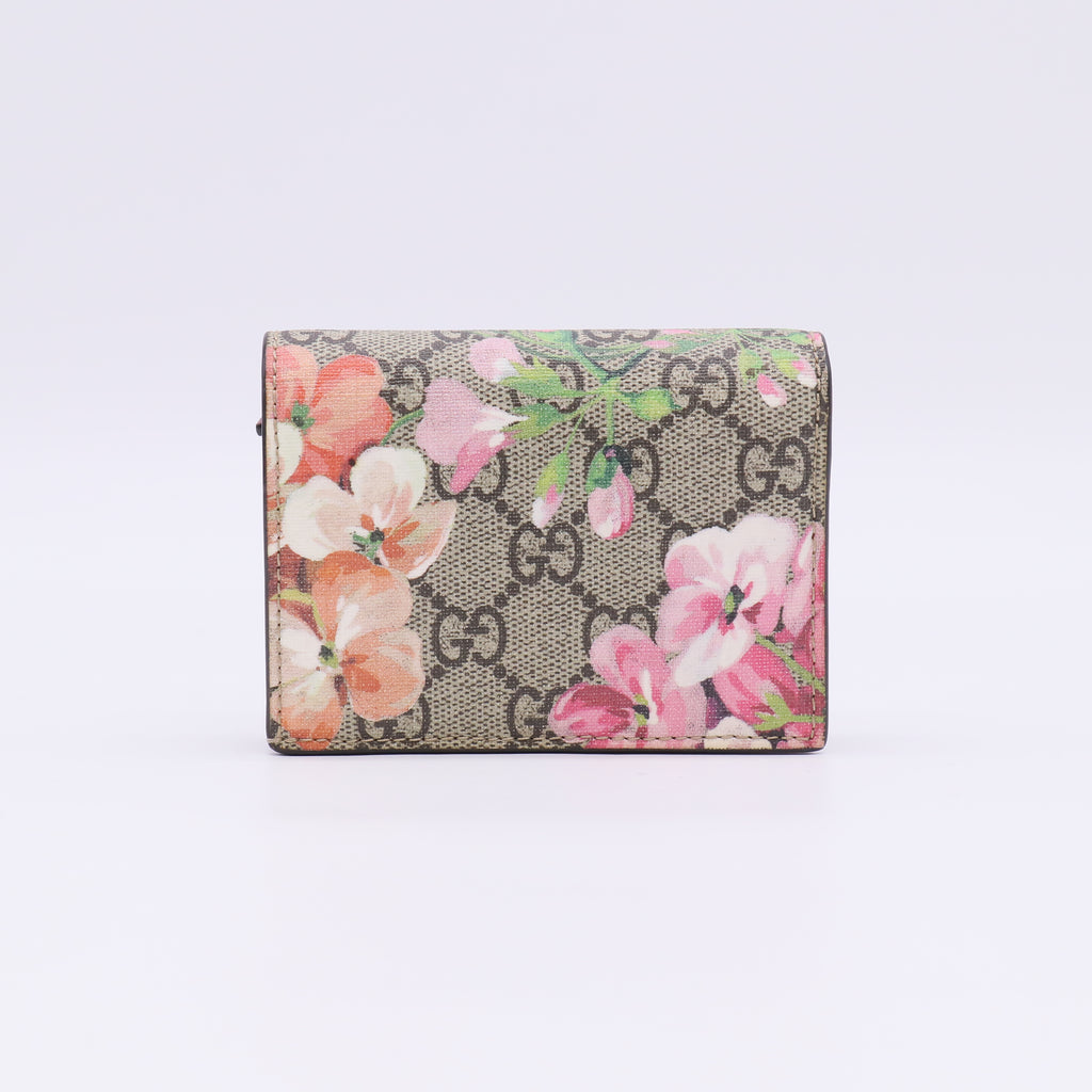Gucci GG Supreme Blooms Card Case Wallet W22841