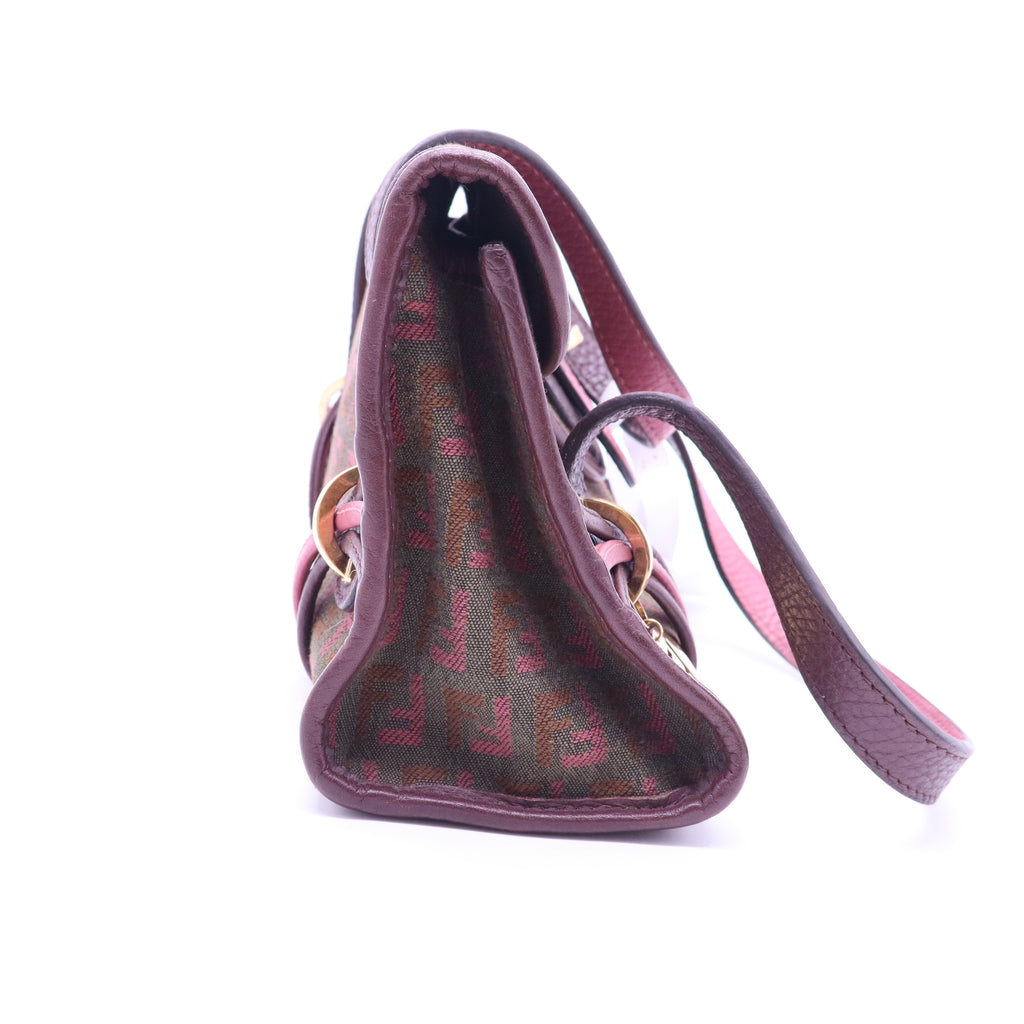 Fendi Multicolor Zucchino Canvas Flap Shoulder Bag B20814