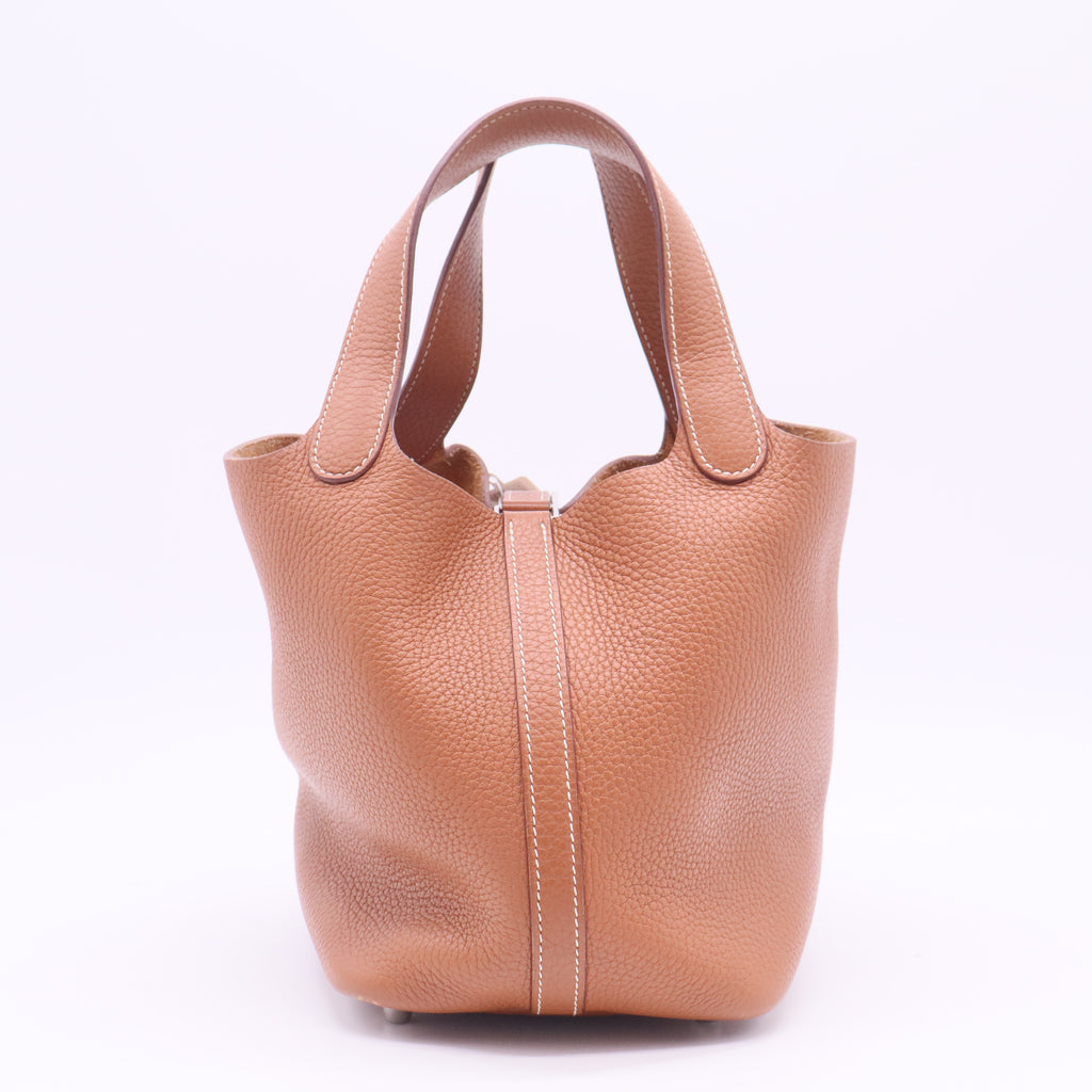 Hermès Gold Clemence Picotin Lock 18 Palladium Hardware twins
