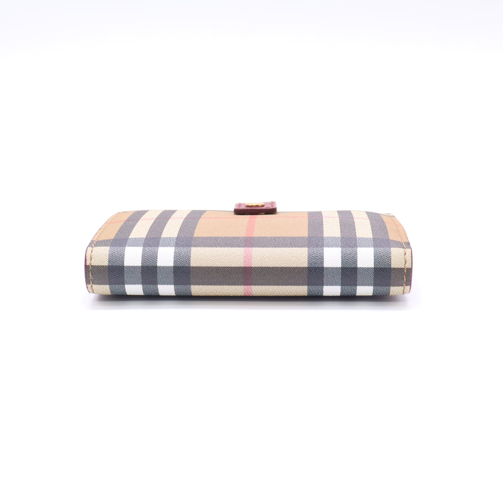 Burberry House Check Canvas Compact Wallet W22842