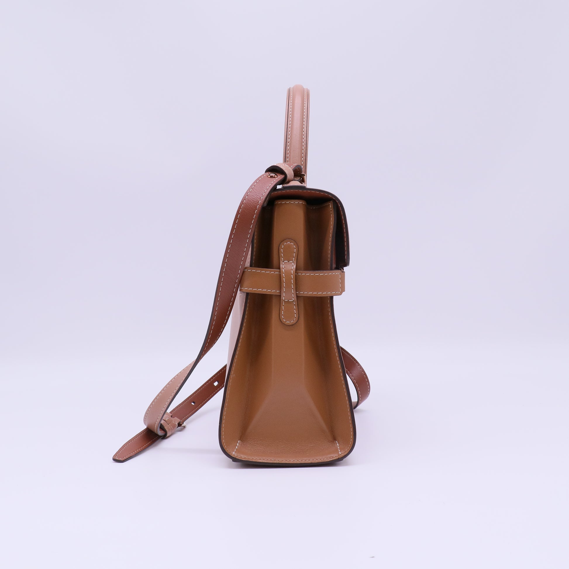 Delvaux Tempête MM Bag in Bi-Color Supple Calfskin B22422