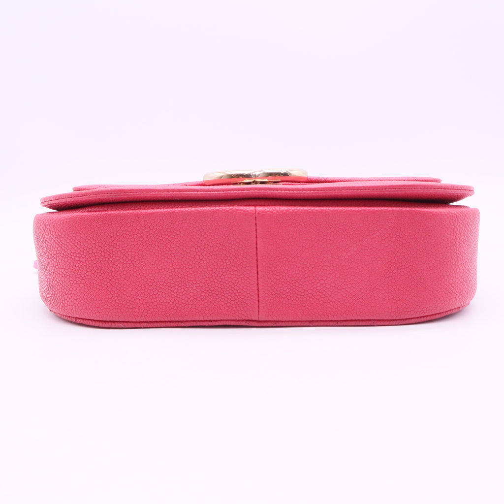 2018 Thread Around Flap Bag Quilted Caviar Medium Twins