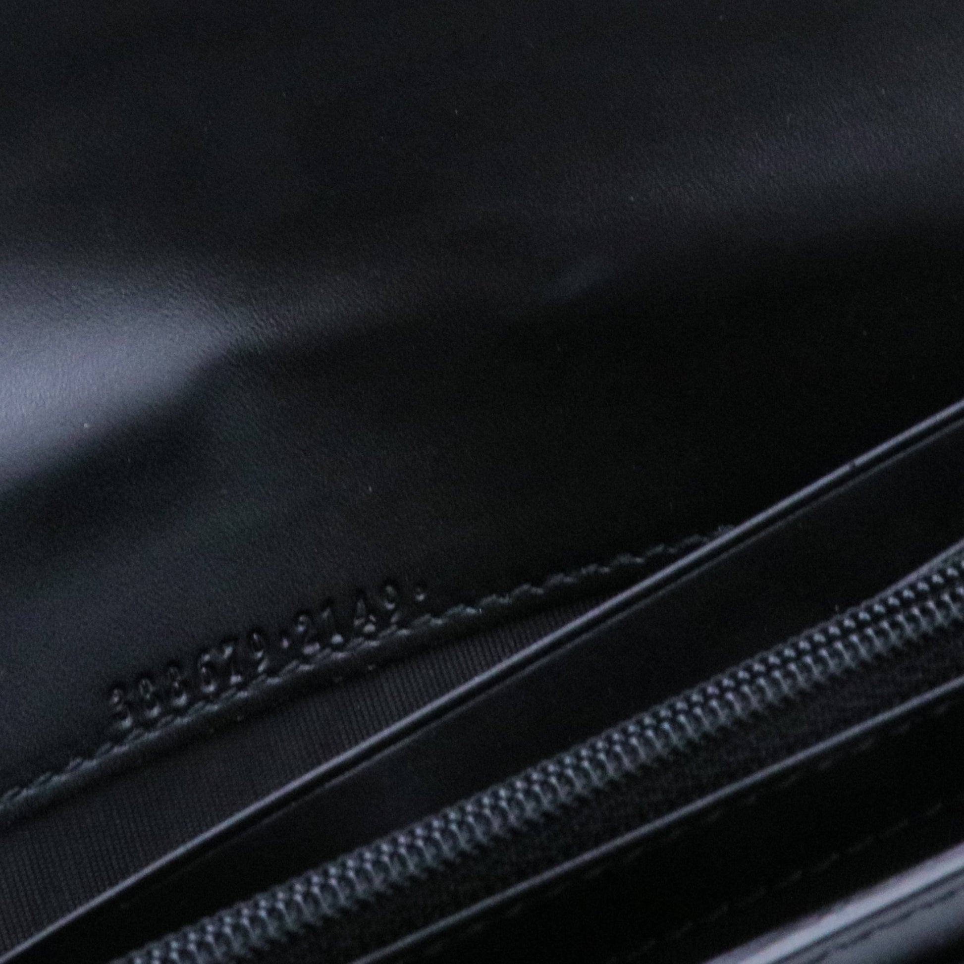 Black Guccissima Leather Bow Flap Continental Wallet