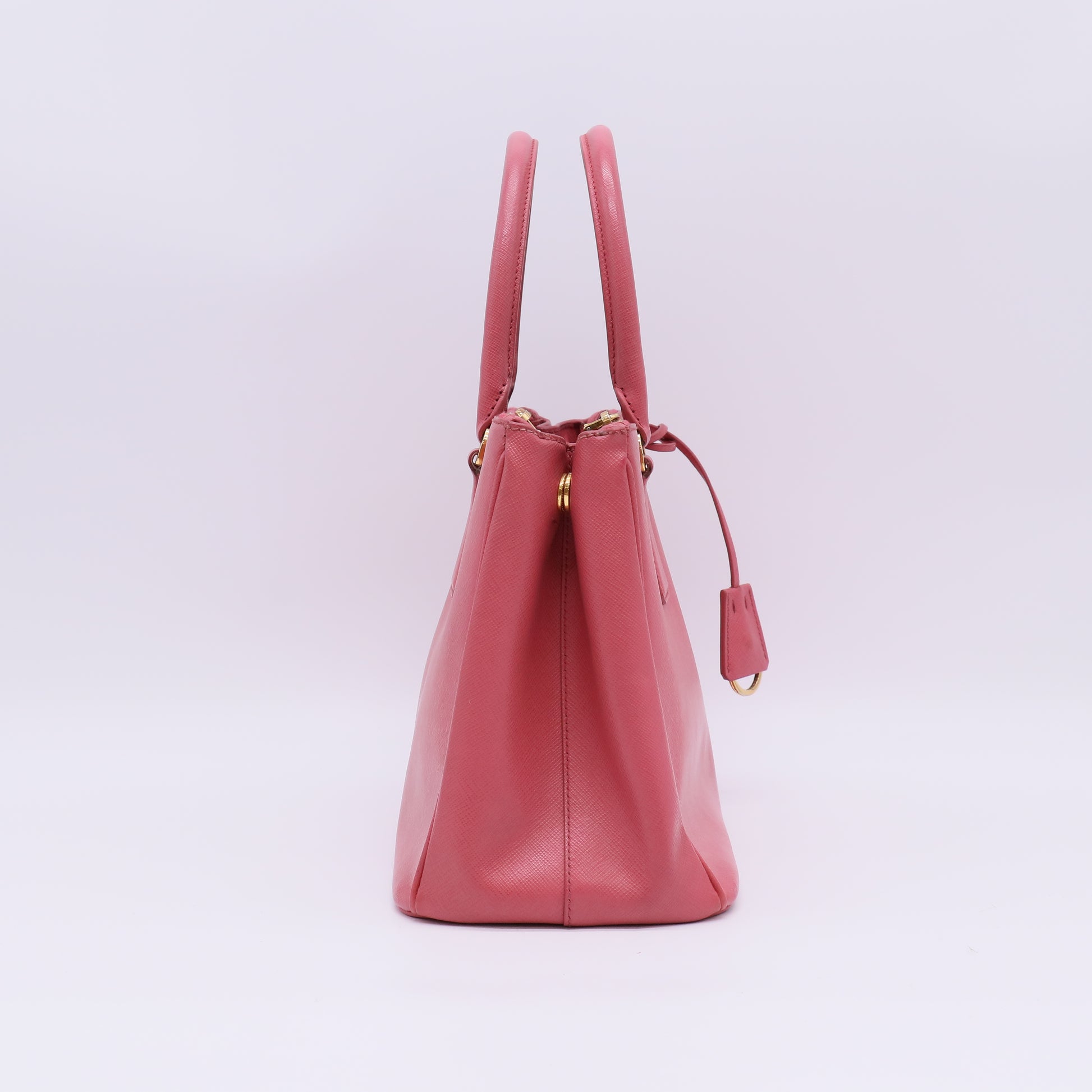 Leather Medium Saffiano Lux Galleria Double Zip Tote B23389