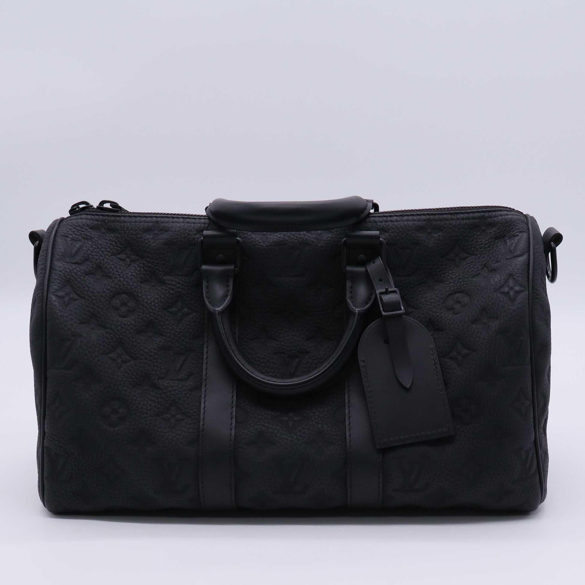 Monogram Taurillon Keepall Bandouliere 35 Black TWINS LDJ3220