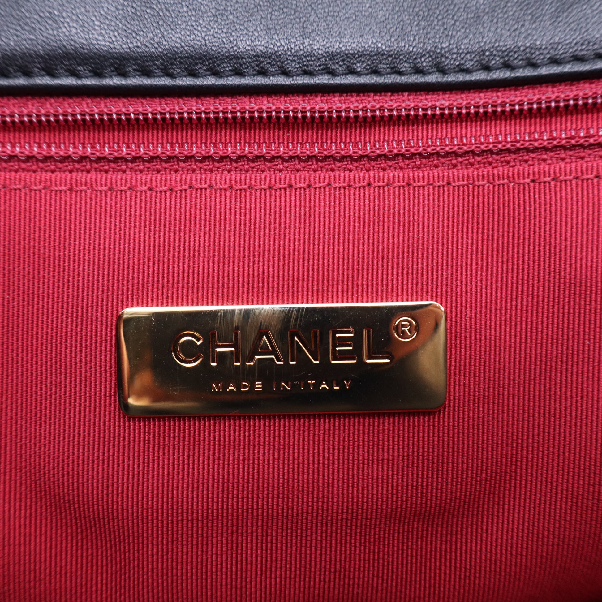 Chanel Goatskin Quilted Maxi Chanel 19 Flap Black Color Bag Twins B21553