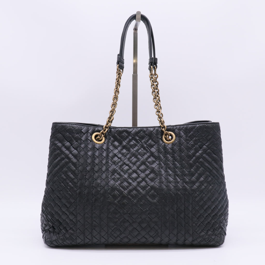 Bottega Veneta Intrecciato Double Chain Tote Bag B23469