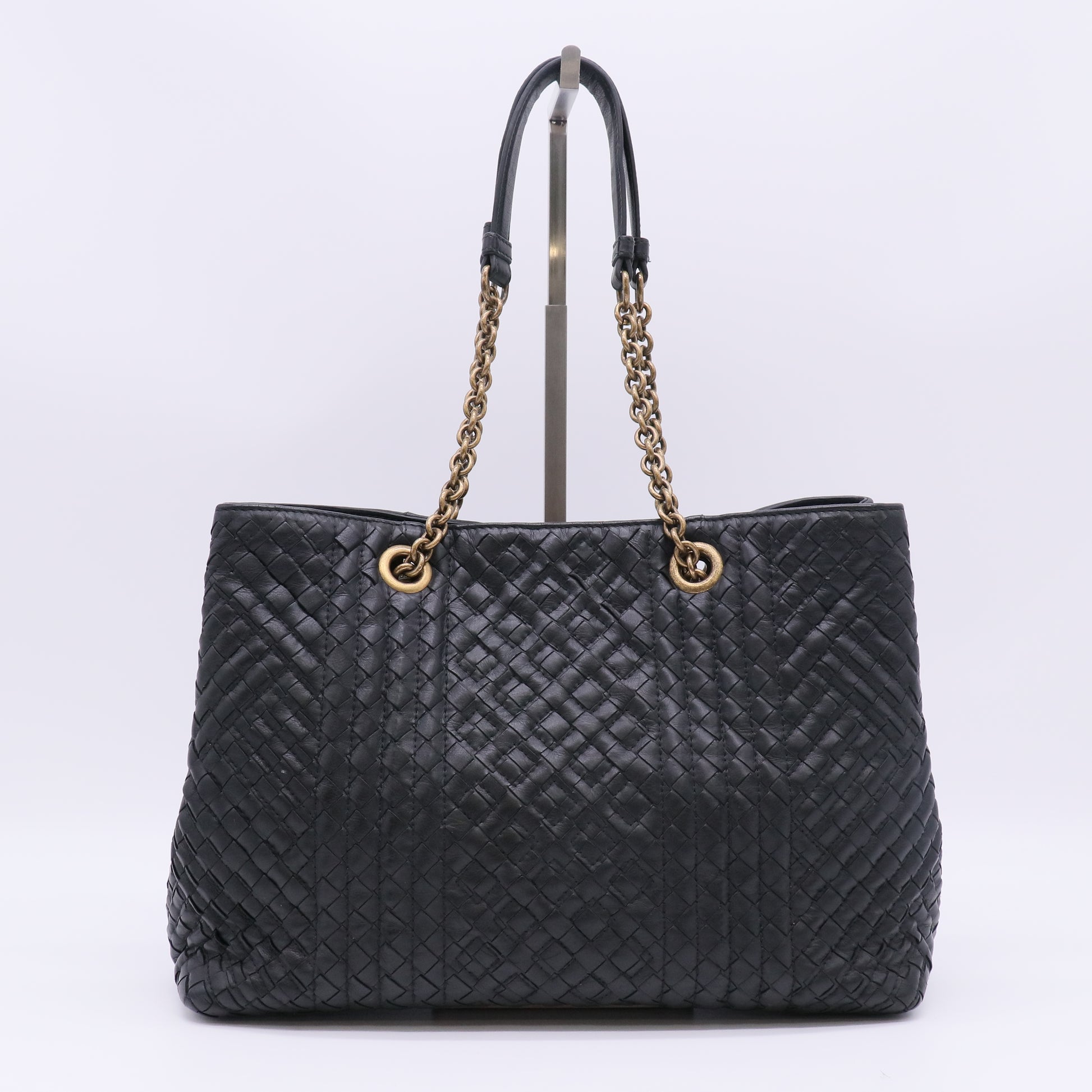 Bottega Veneta Intrecciato Double Chain Tote Bag B23469