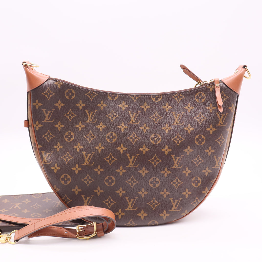 Monogram Special Reverse Canvas Loop Hobo Bag w/o Strap Twins
