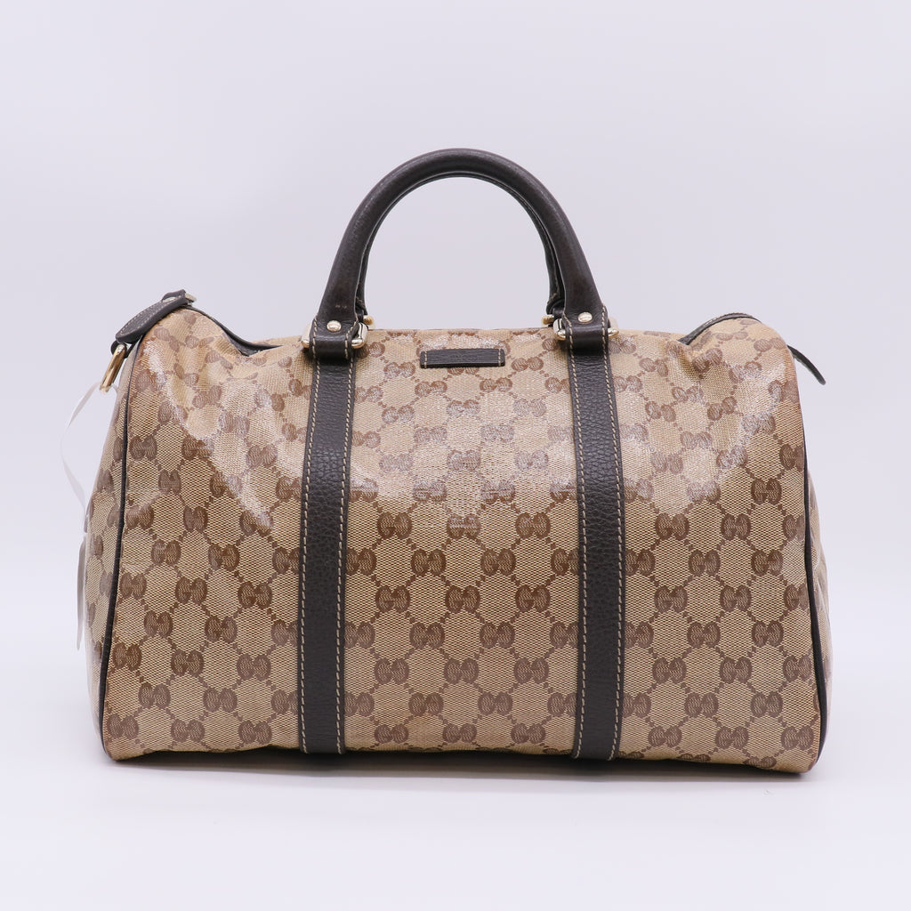 Crystal Monogram Medium Joy Boston Dark Brown B23569