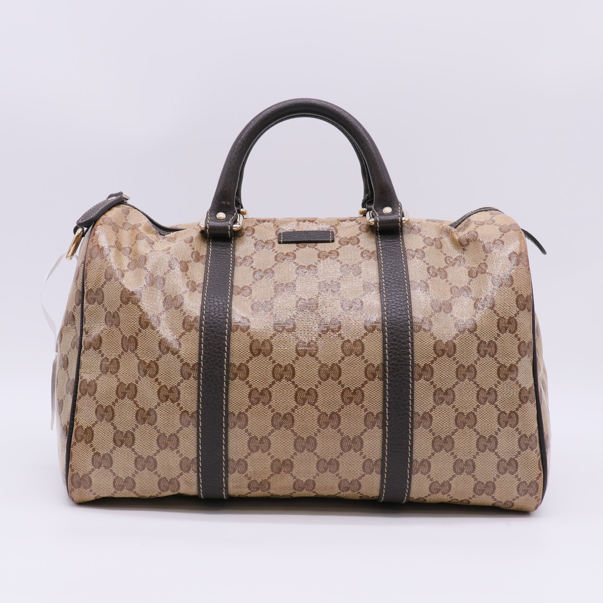Crystal Monogram Medium Joy Boston Dark Brown B23569