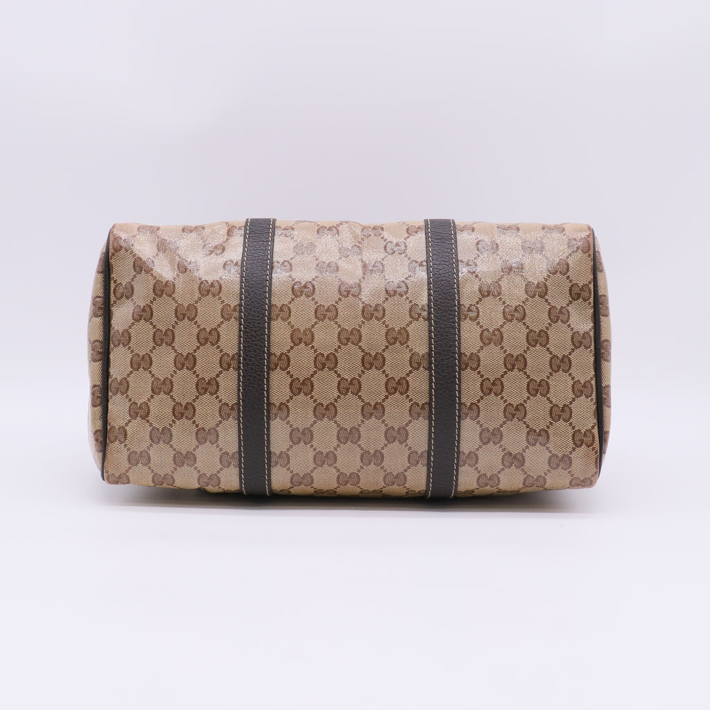 Crystal Monogram Medium Joy Boston Dark Brown B23569