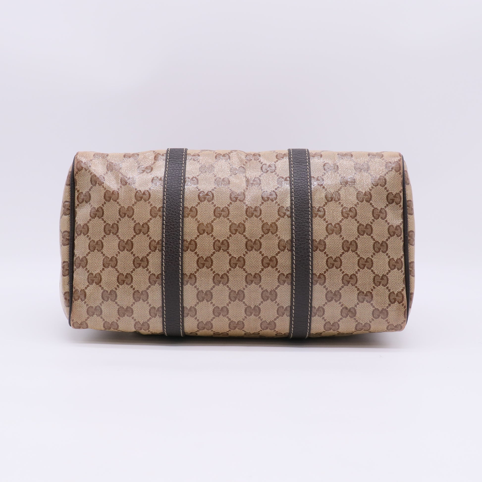Crystal Monogram Medium Joy Boston Dark Brown B23569