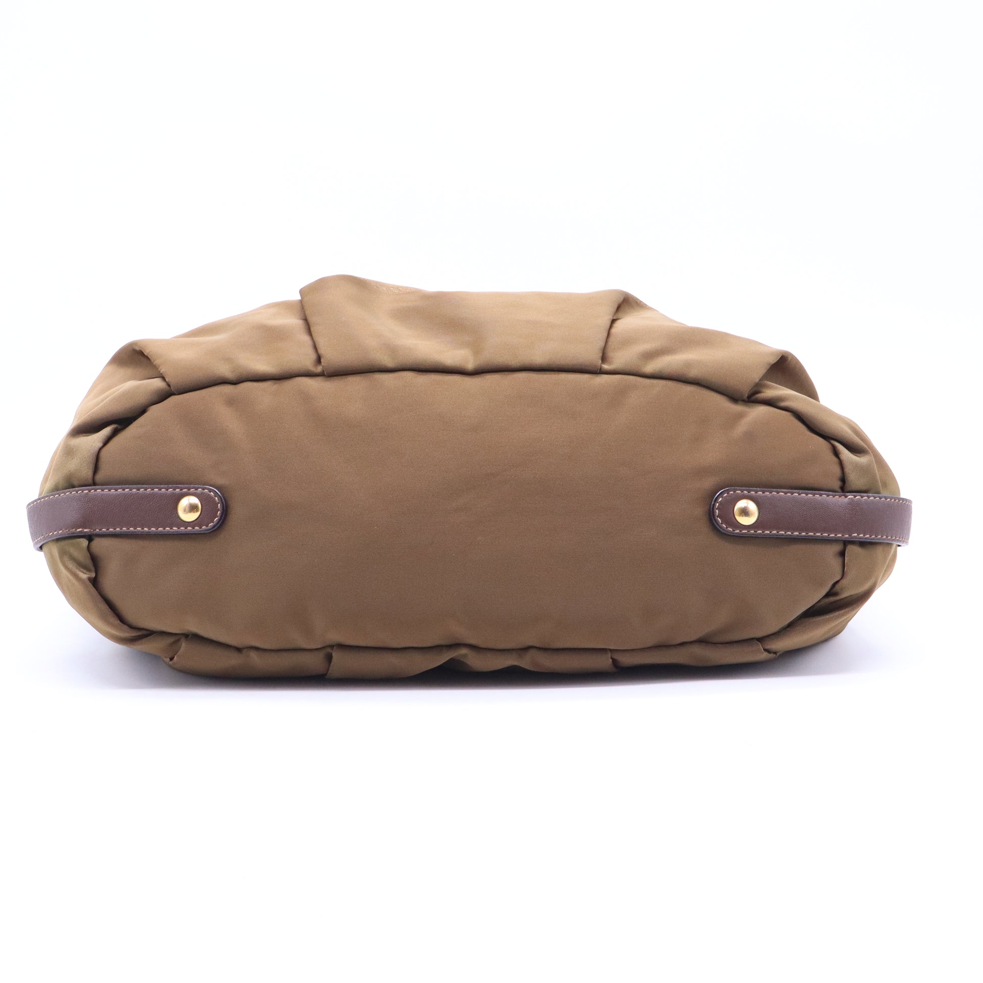 Soft Calf Gathered Tote Nocciolo B21614