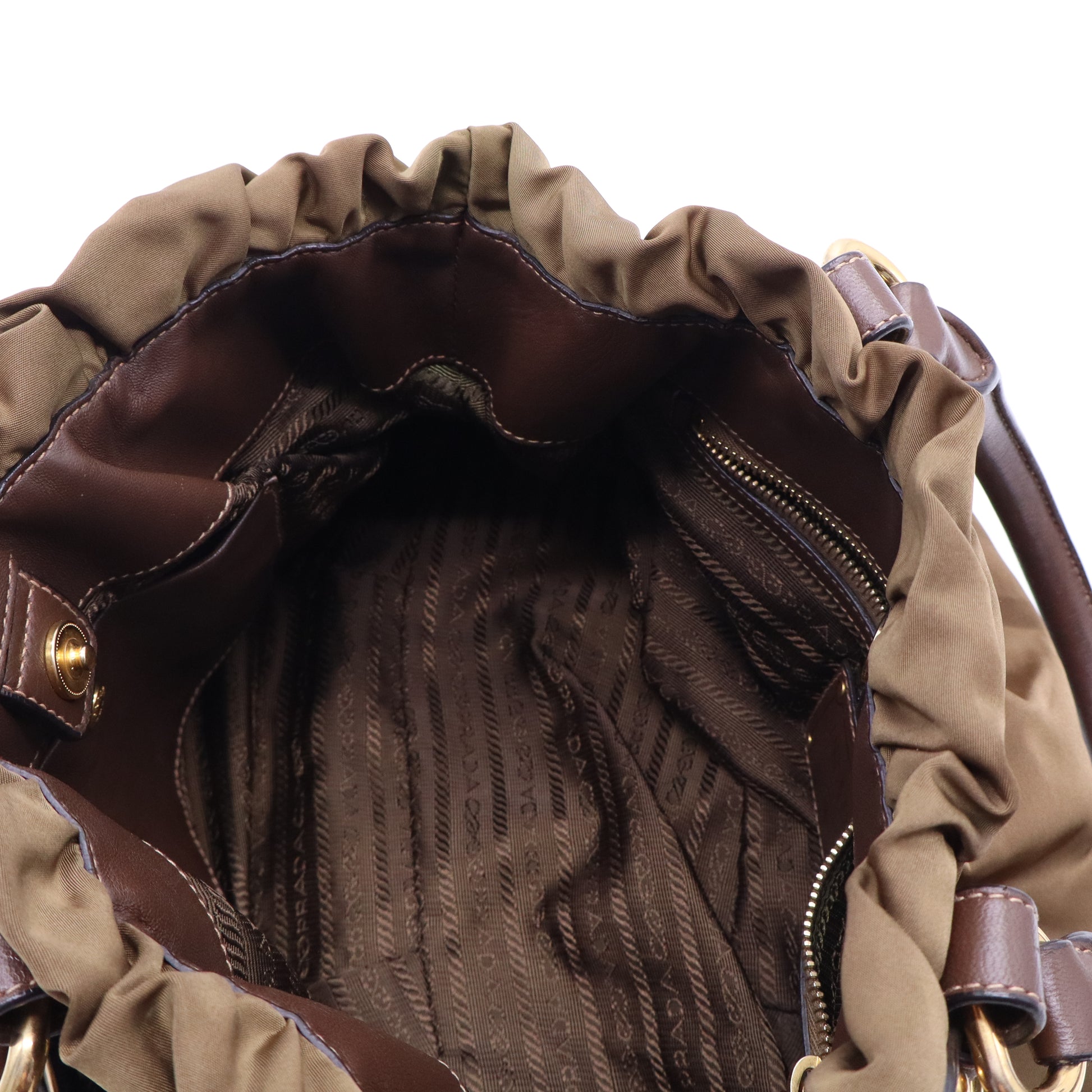 Soft Calf Gathered Tote Nocciolo B21614