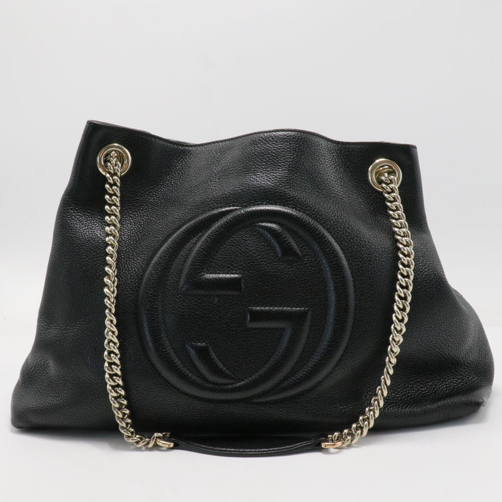 Soho Chain Strap Shoulder Bag Leather Medium