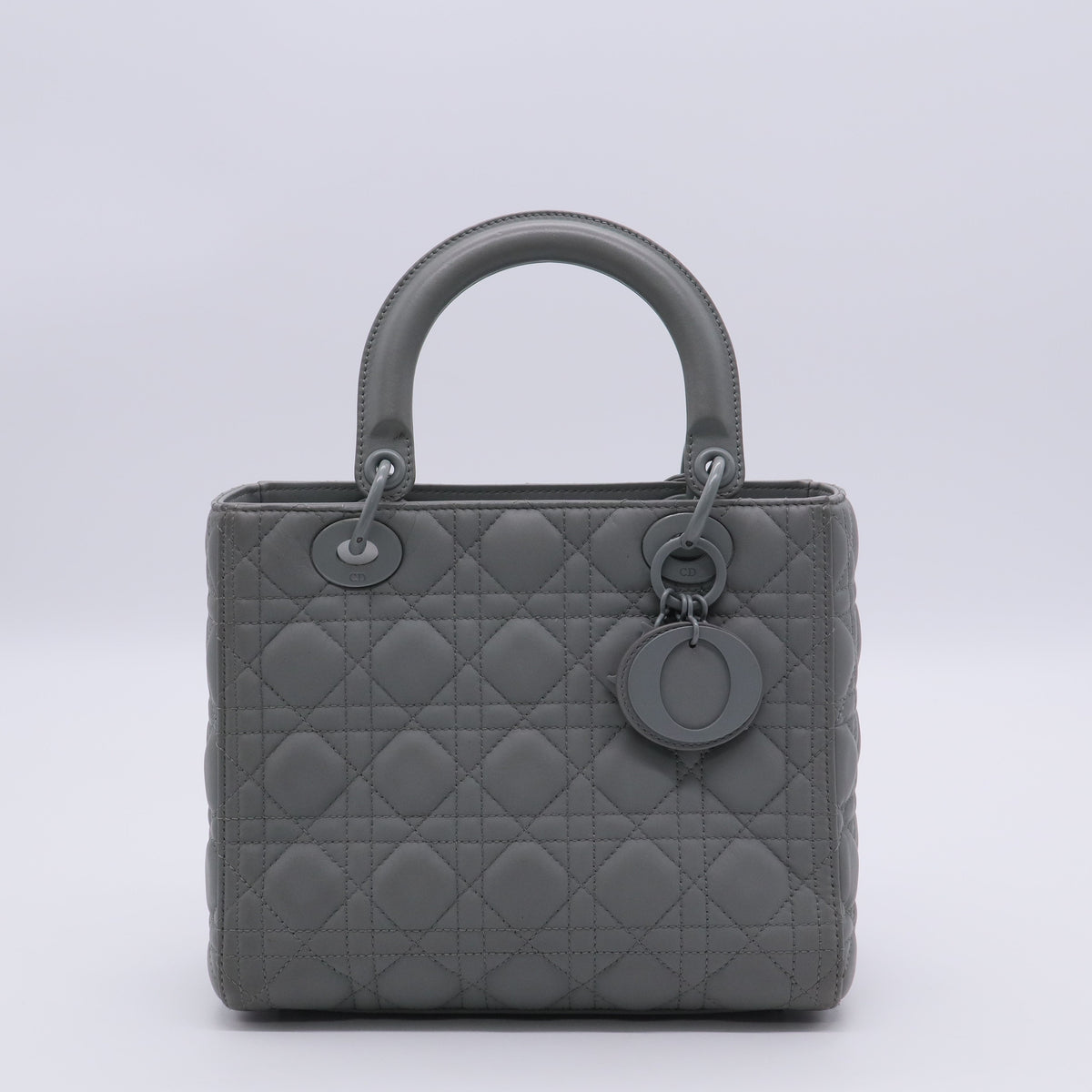 Ultra Matte Calfskin Cannage Small My ABCDior Lady Dior Gray TWINS LDJ3231