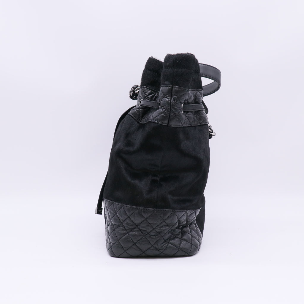 Chanel Miss Pony Drawstring Tote Bag B23755