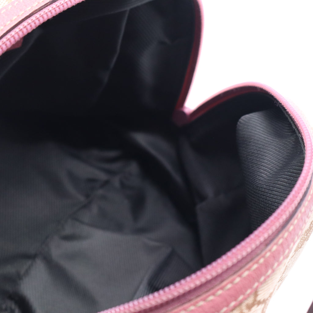 GG Canvas and Leather Mini Dome Bag B21298