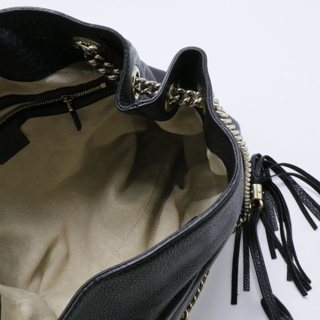 Soho Chain Strap Shoulder Bag Leather Medium