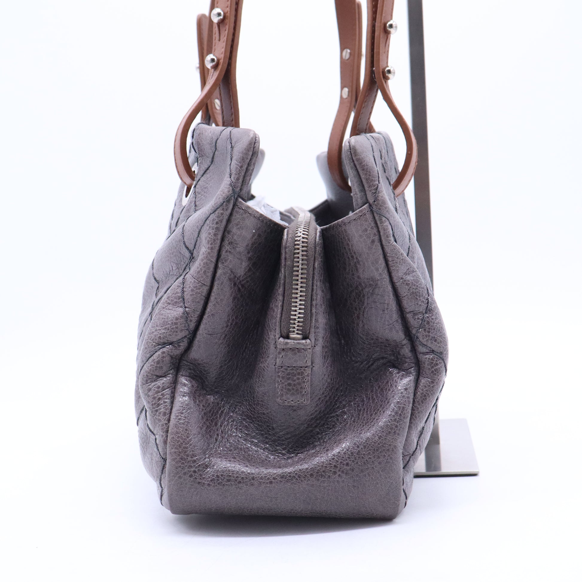 Glazed Calfskin On the Road Zip Tote B20866