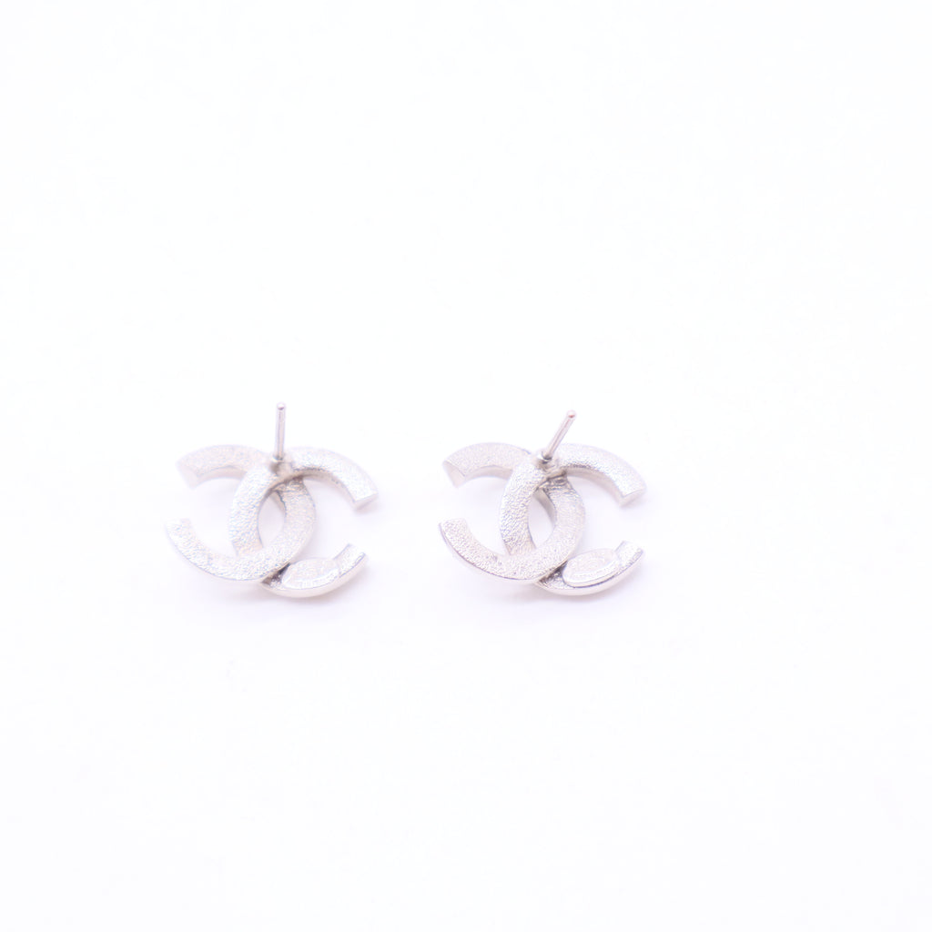 Metal Earrings in Silver W11317