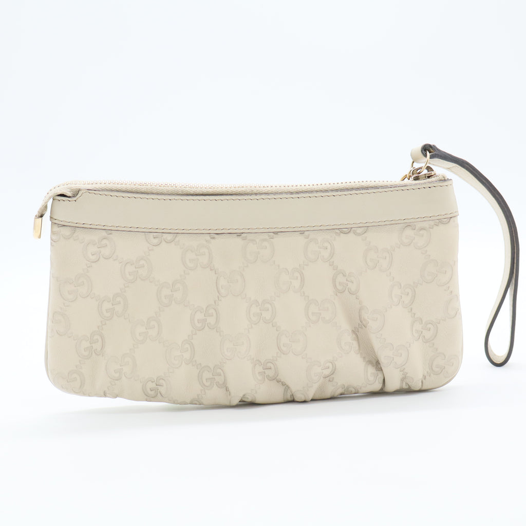 Guccissima Leather Interlocking G Wristlet Clutch