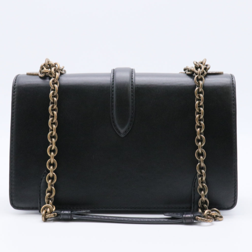 Calfskin Pony Hair City Knot Bag Black For Gisel