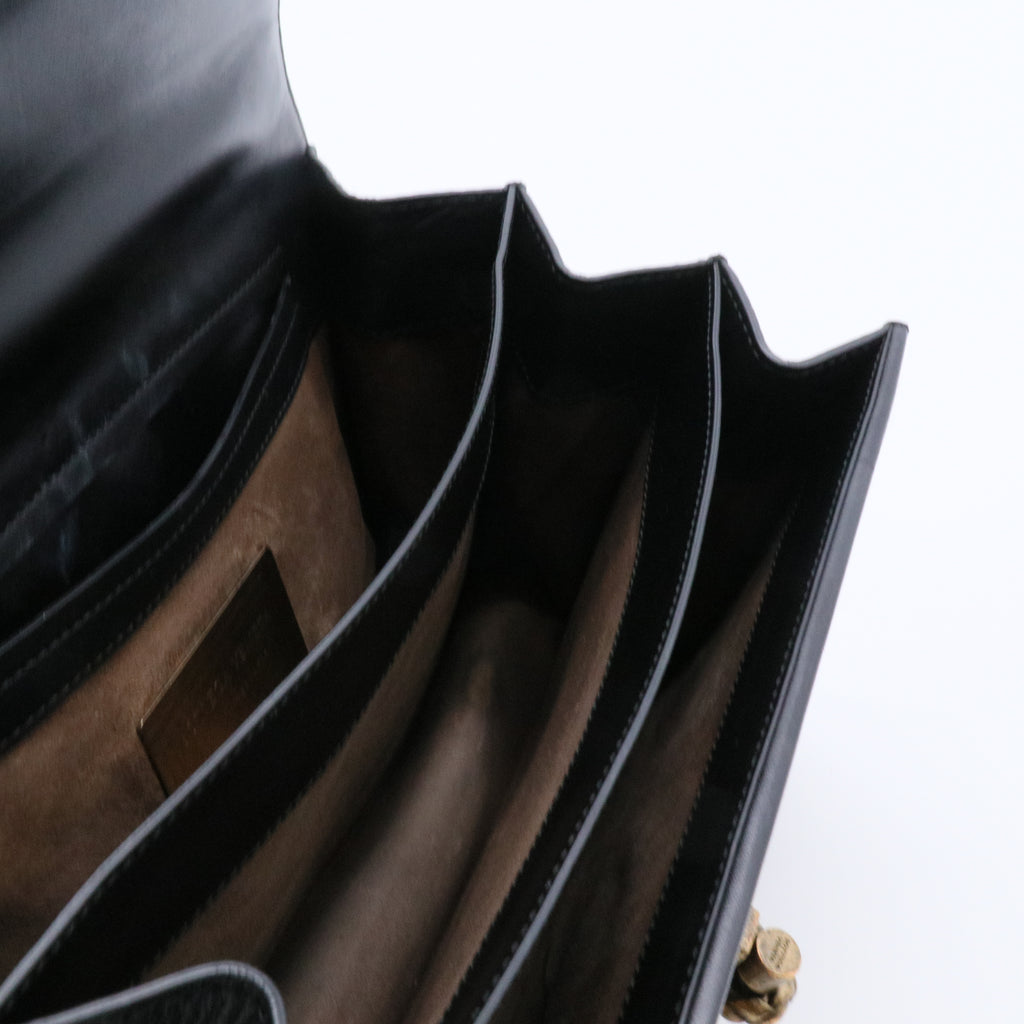 Calfskin Pony Hair City Knot Bag Black For Gisel