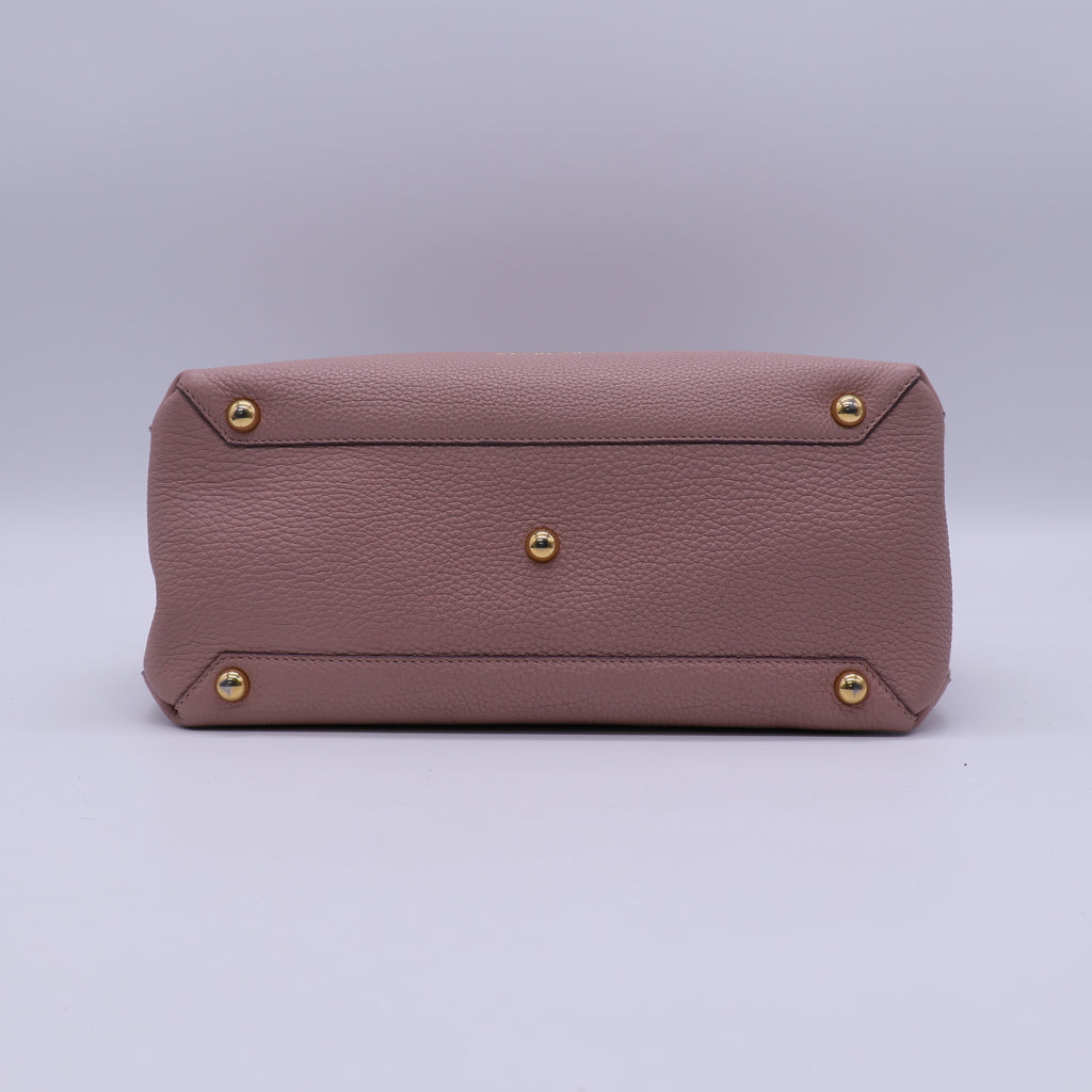 Banner Tote Leather and House Check Canvas Medium B21221