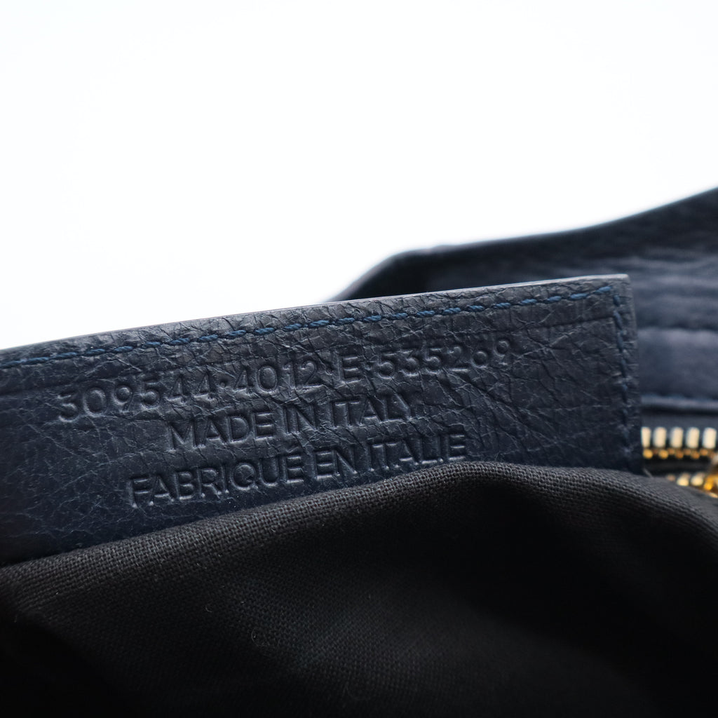 Leather Mini Metallic Edge Classic City Bag