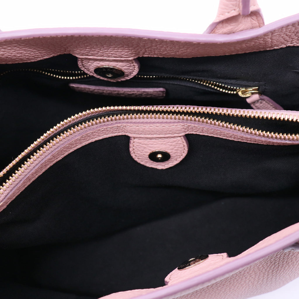 Banner Tote Leather and House Check Canvas Medium B21221