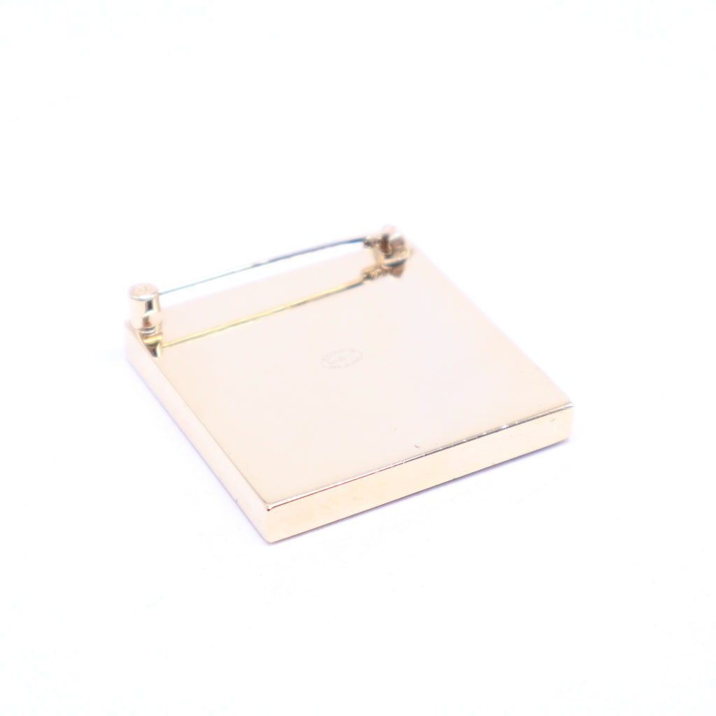 CC Logo Square Frame Brooch W20833