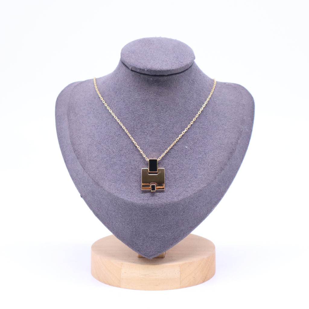 Eileen Pendant Necklace Metal and Enamel W20883