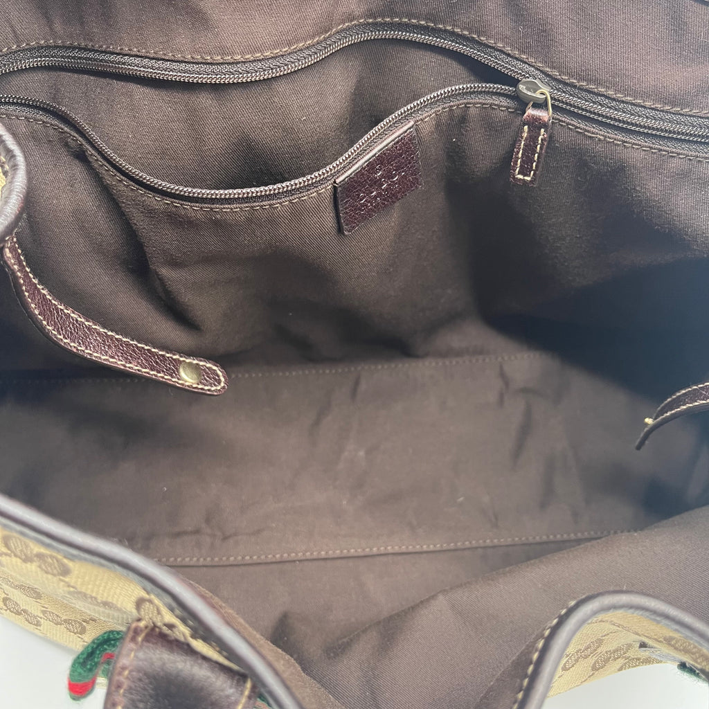 Monogram Medium Princy Tote Dark Brown twins