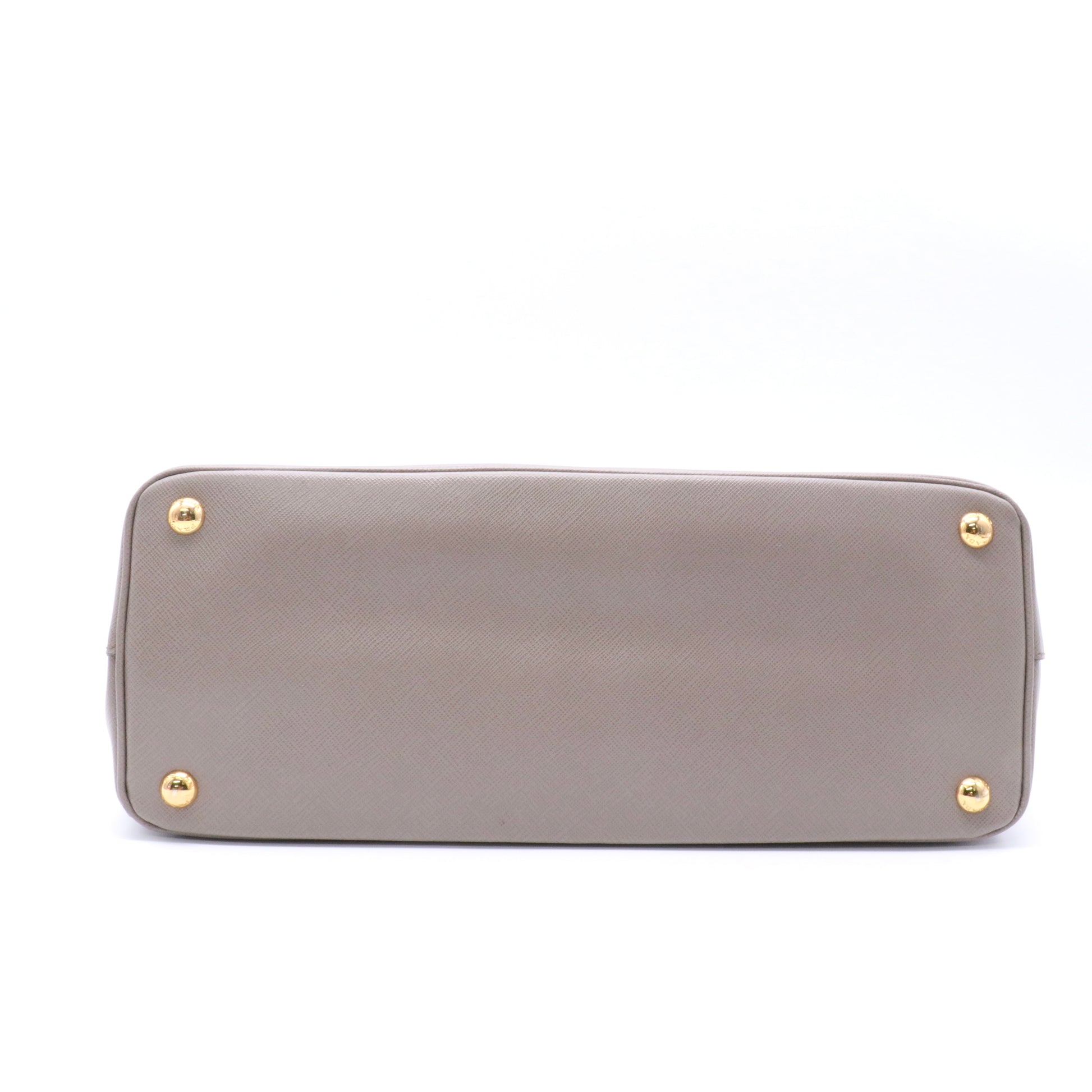 Grey Saffiano Lux Leather Parabole Tote twins